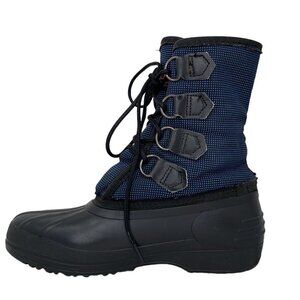 Sorel Snow Boot Lace Up Shoe Blue Black Size 6